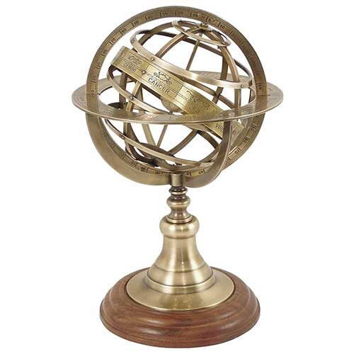 esfera armilar astronomía medieval vintage decoración tienda en línea
