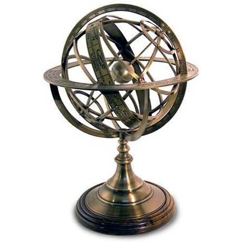 esfera armilar astronomía medieval vintage decoración tienda en línea
